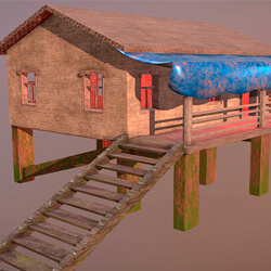 3D Wooden House